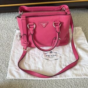 Prada Fuchsia Leather Satchel